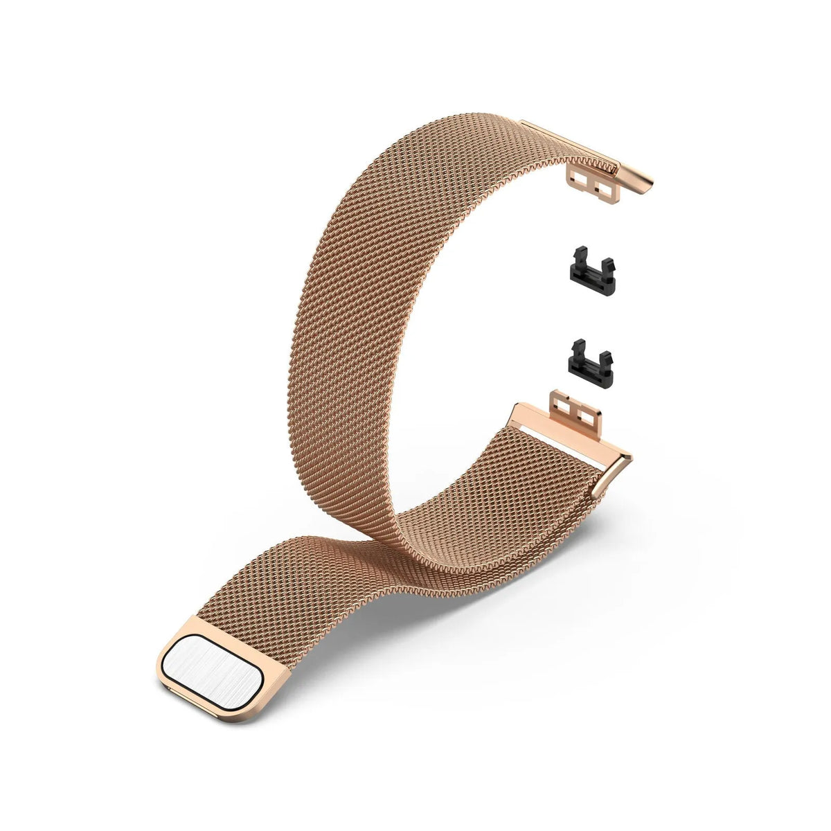 Milanese Strap, rose gold, without a watch, 3/4 front view