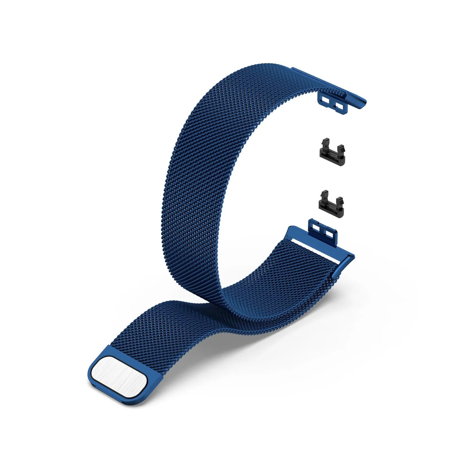 Milanese Strap, blue, without a watch, 3/4 front view