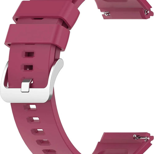 Silicone Strap, burgundy, without a watch, 3/4 front view
