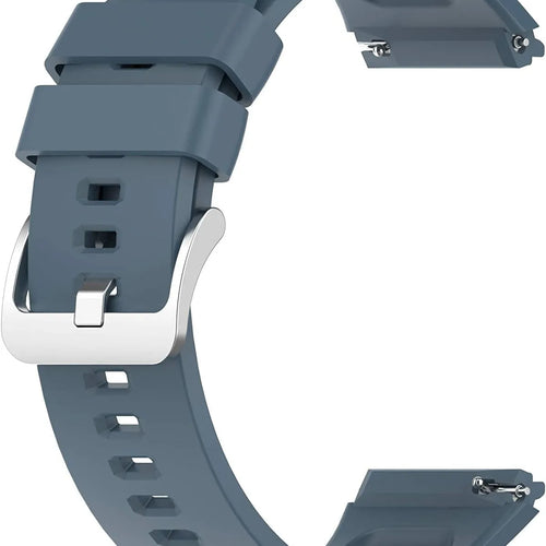 Silicone Strap, grey-blue, without a watch, 3/4 front view
