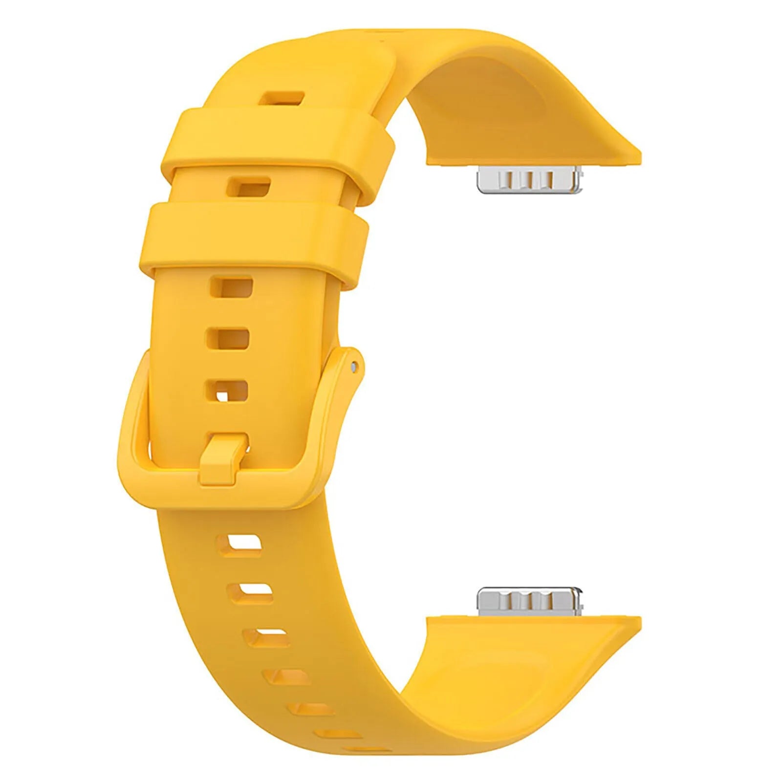Silicone Strap, yellow, without a watch, 3/4 front view