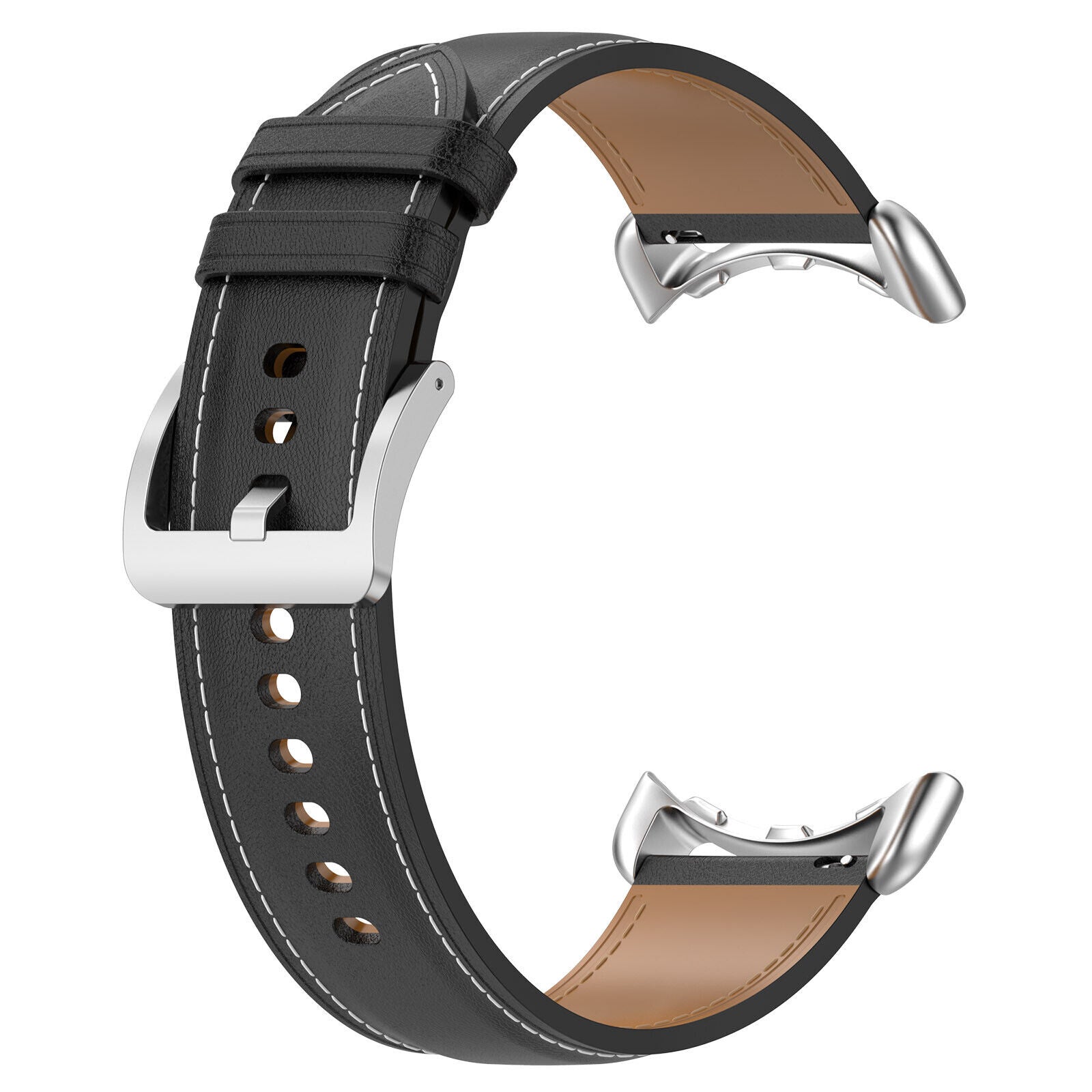Google Pixel Watch 4 - 41mm Leather Strap (Black)