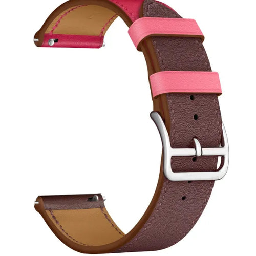 OnePlus Watch 3 - 46mm Leather Duo Strap (Bright Pink/RedBrown)