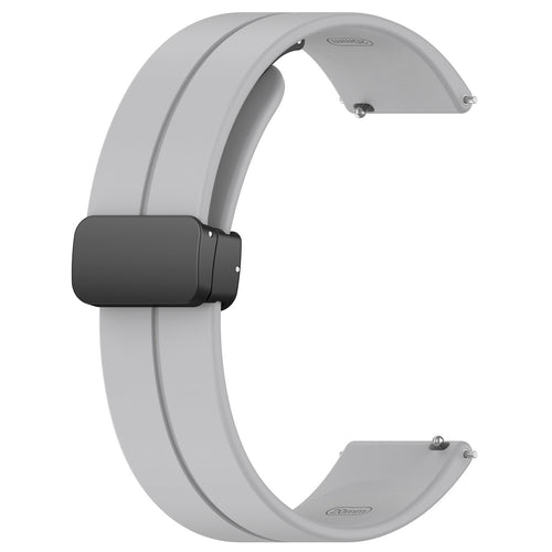 D-Buckle Silicone Strap, light grey, without a watch, 3/4 front view