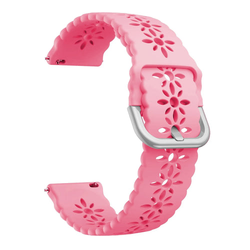 Amazfit GTR Mini Patterned Silicone Strap (Bright Pink)