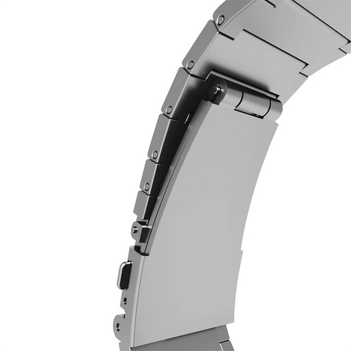 Metal Premium Titanium Strap, silver, without a watch, 3/4 front view