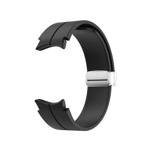 Silicone Magnetic Sport Strap, black, without a watch, 3/4 front view