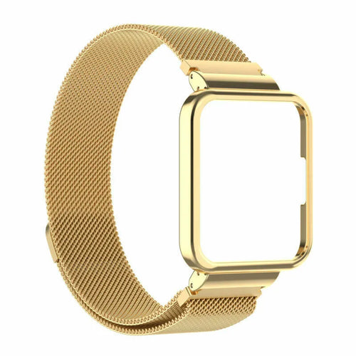 Milanese Strap, gold, without a watch, 3/4 front view