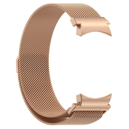 Milanese Strap 'One Push', rose gold, without a watch, 3/4 front view