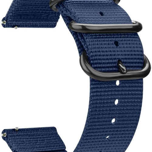 Nylon Buckle Strap, blue, without a watch, 3/4 front view