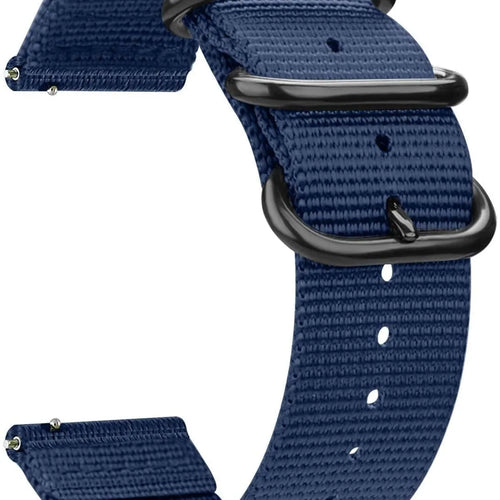Nylon Buckle Strap, blue, without a watch, 3/4 front view