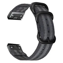 Garmin Instinct E - 45mm Nylon Schnallenarmband (Schwarz/Grau)
