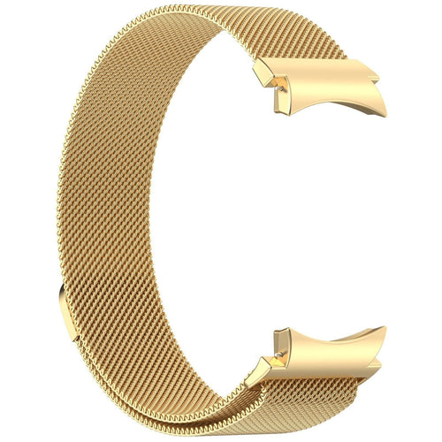 Milanese Strap 'One Push', gold, without a watch, 3/4 front view