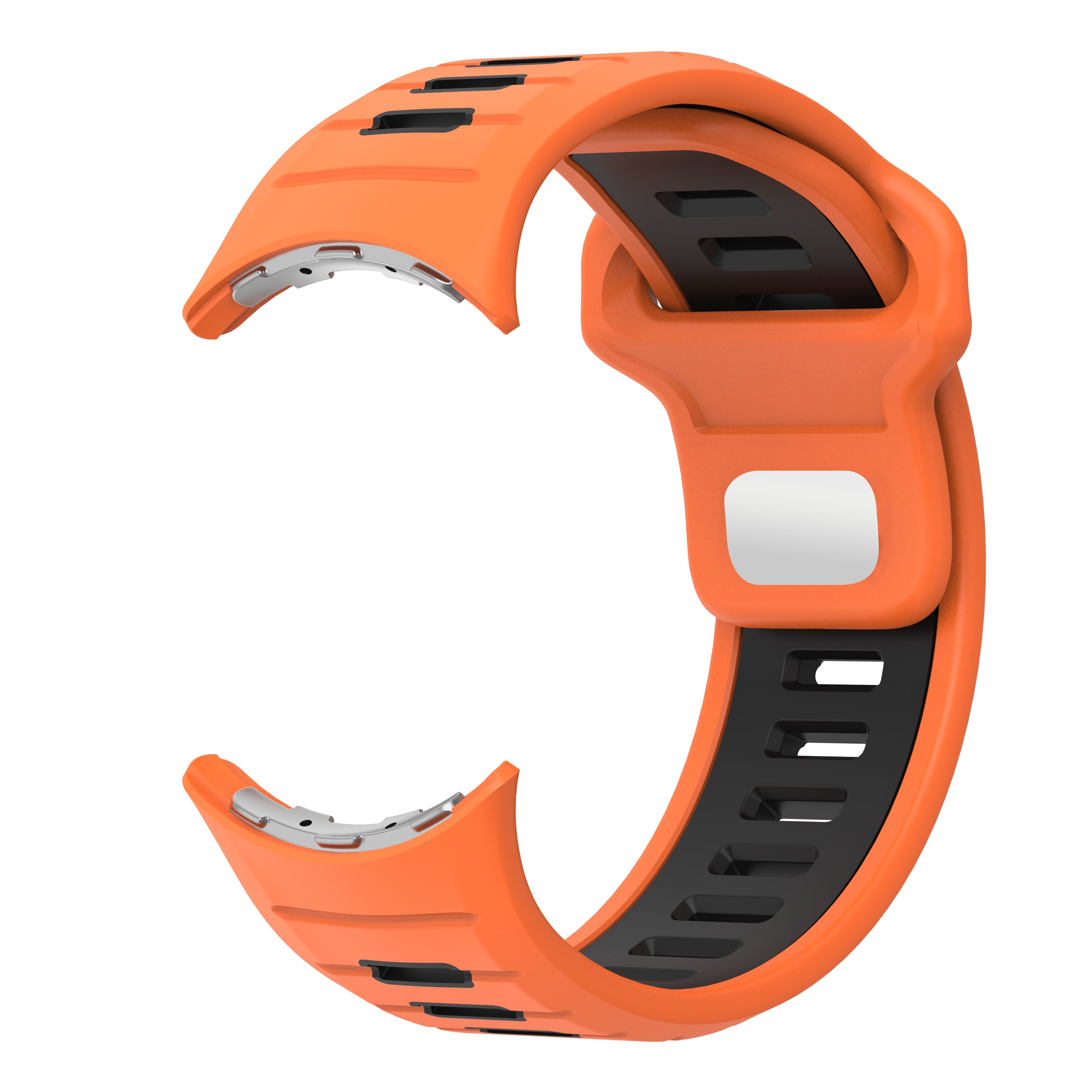 Google Pixel Watch 4 - 45mm Duo Sportarmband (Orange/Schwarz)
