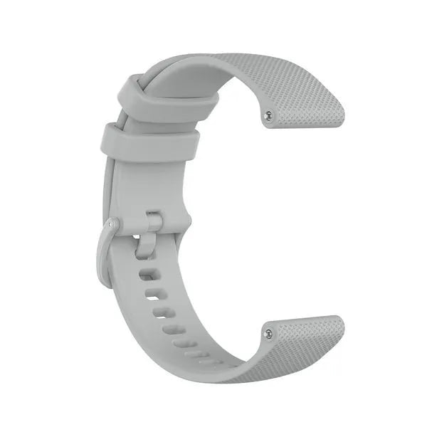 Premium Silicone Strap, grey, without a watch, 3/4 front view