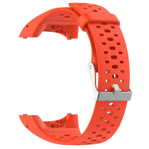 Silicone Strap, orange, without a watch, 3/4 front view
