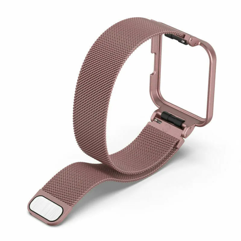 Milanese Strap, pink, without a watch, 3/4 front view