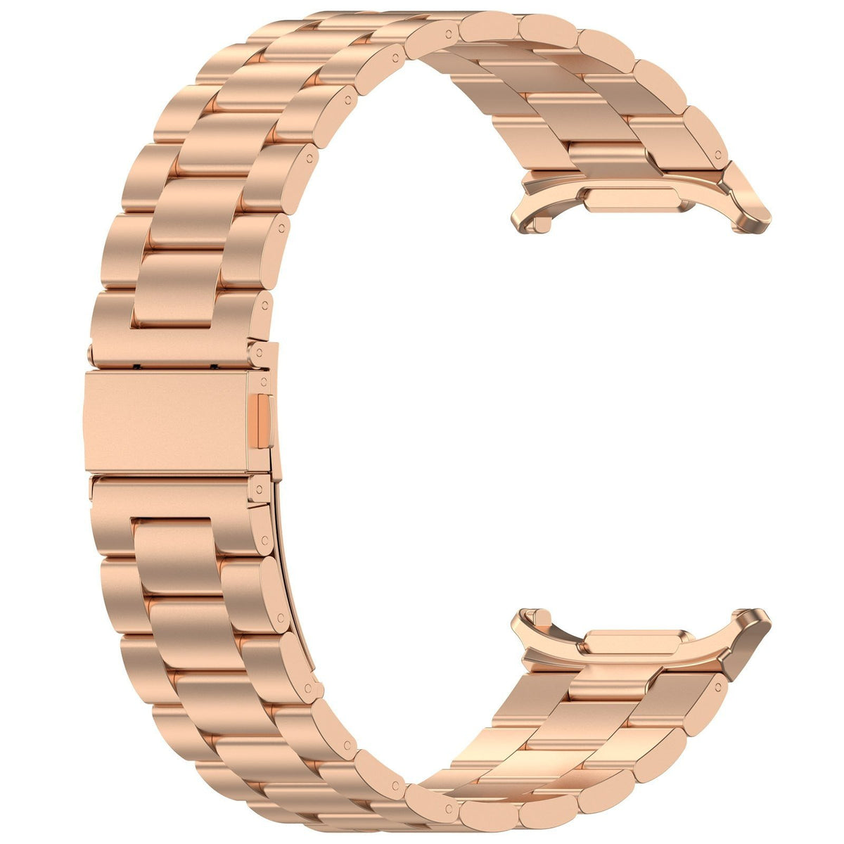 Steel Strap, rose gold, without a watch, 3/4 front view