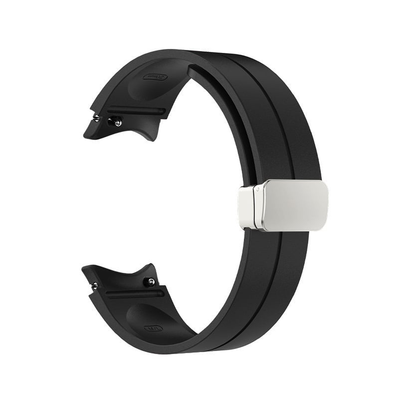 Silicone Magnetic Sport Strap, black, without a watch, 3/4 front view