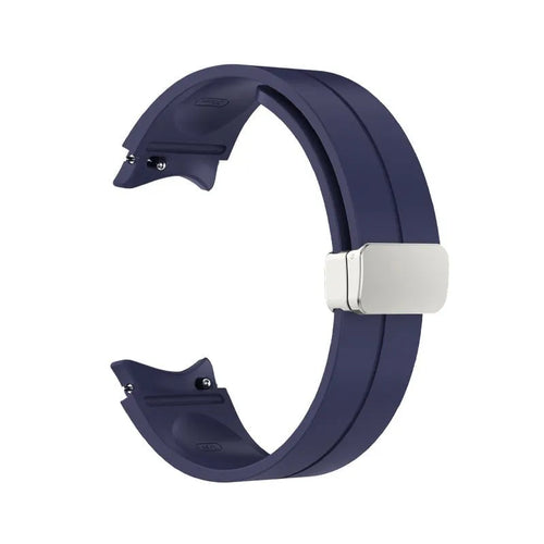 Silicone Magnetic Sport Strap, dark blue, without a watch, 3/4 front view