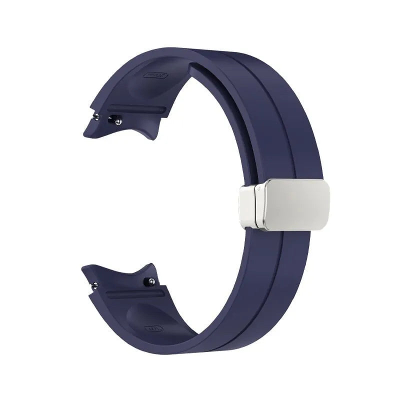 Silicone Magnetic Sport Strap, dark blue, without a watch, 3/4 front view