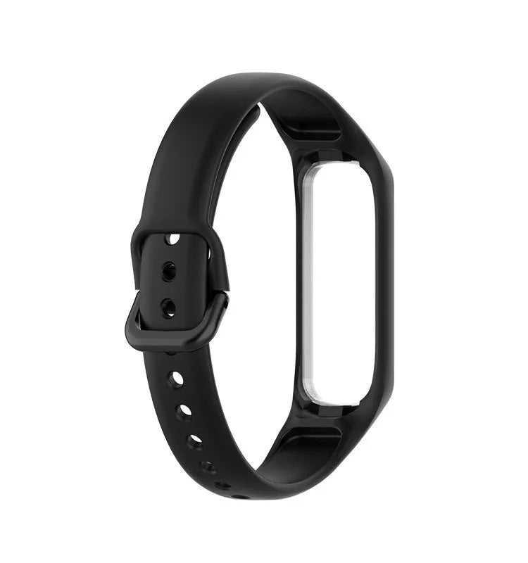Silicone Strap, black, without a watch, 3/4 front view