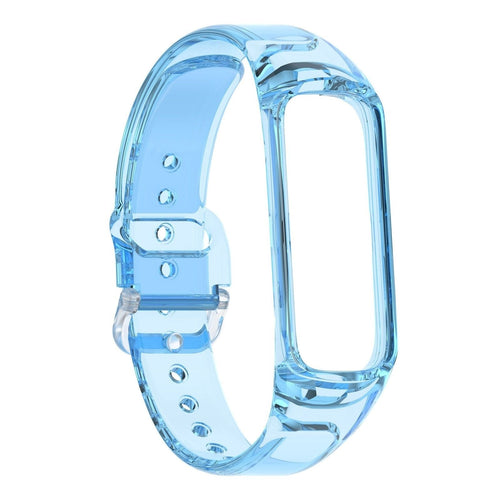 Silicone Colour Changing Crystal, transparent blue, without a watch, 3/4 front view