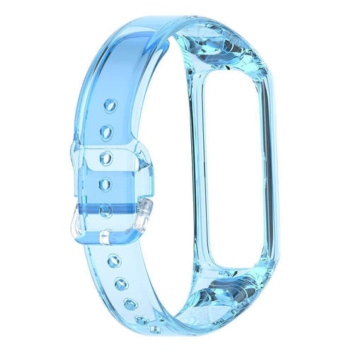Silicone Colour Changing Crystal, transparent blue, without a watch, 3/4 front view