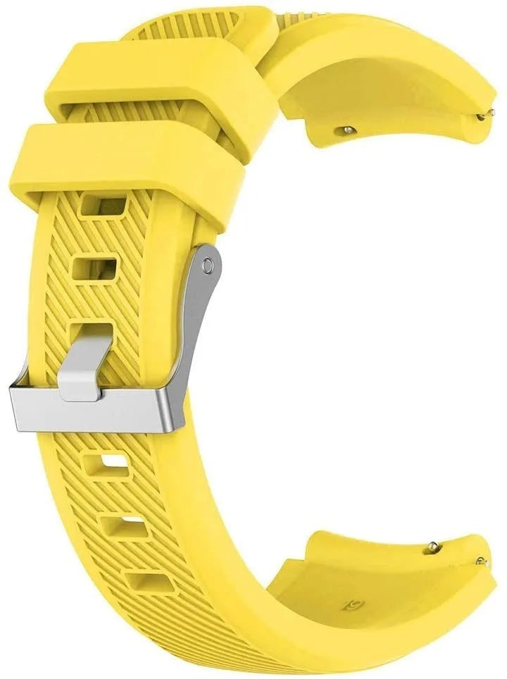 Twill Silicone Strap, yellow, without a watch, 3/4 front view
