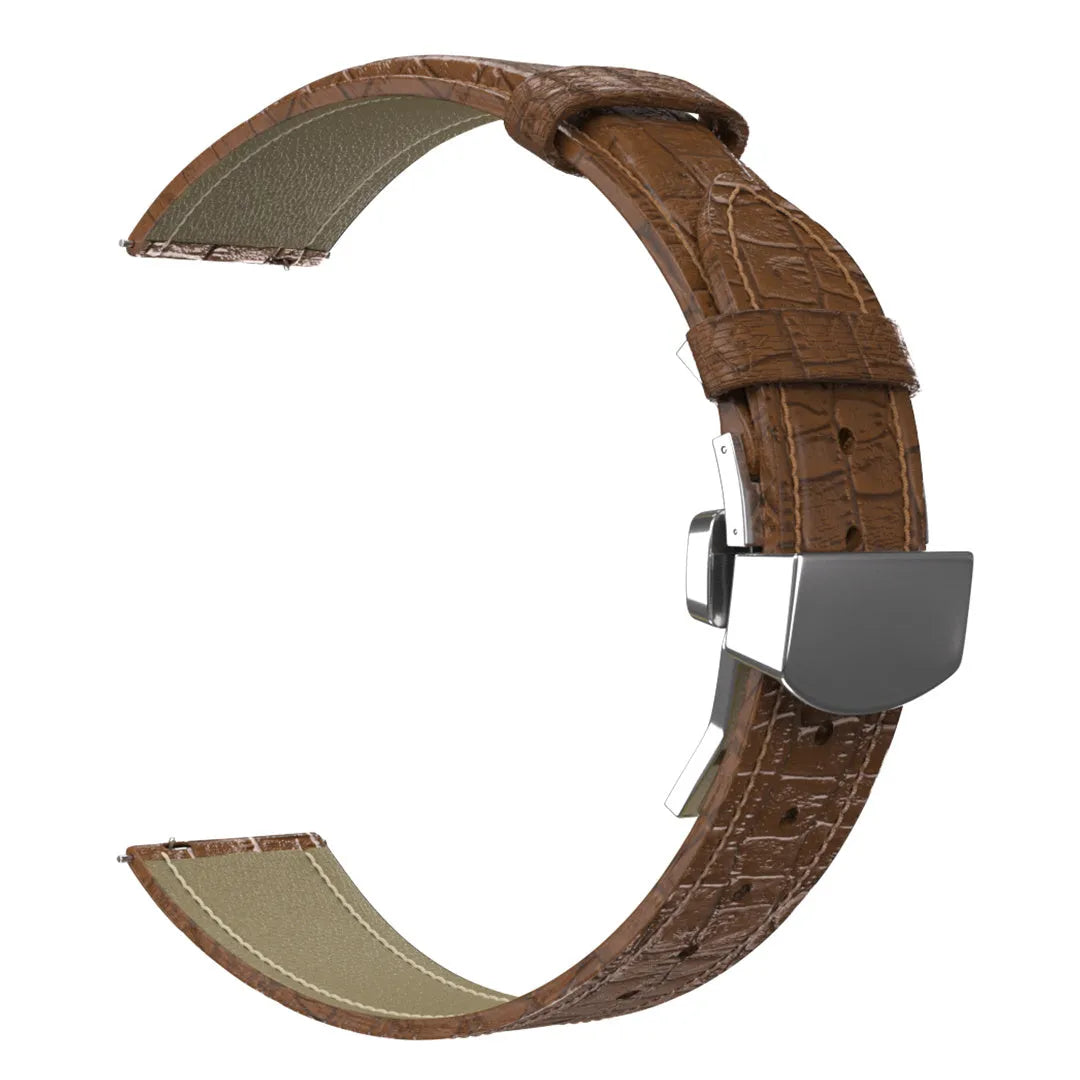 Coros Apex 2 Luxuriöses Lederarmband (Braun)