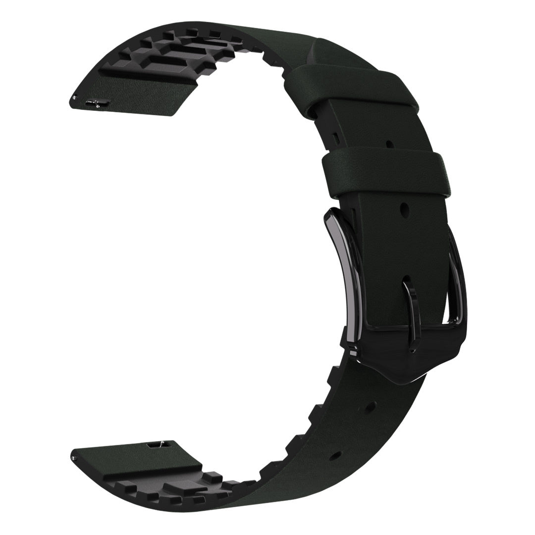 Huawei Watch GT 3 Pro 46mm Silikon-/Lederarmband (Grün)