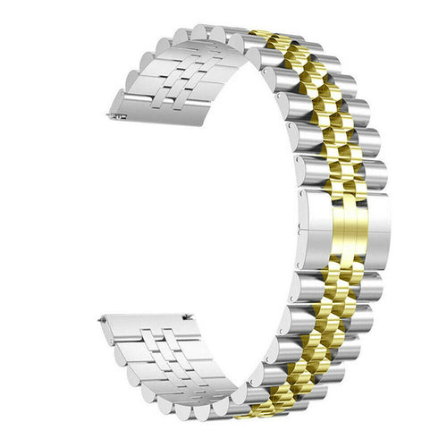 Jubilee Steel Strap, silver/gold, without a watch, 3/4 front view