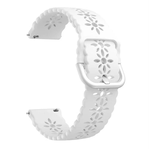 Amazfit Bip 3 (Pro) Patterned Silicone Strap (White)