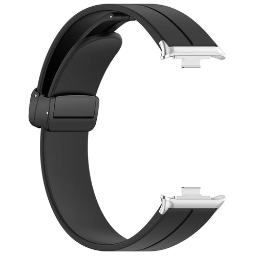 D-Buckle Silicone Strap, black, without a watch, 3/4 front view