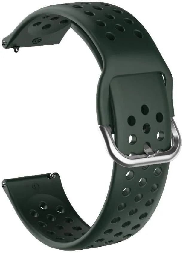 Twill Silicone Strap, army green, without a watch, 3/4 front view