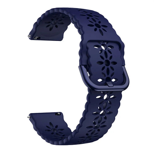 Coros Pace 2 Patterned Silicone Strap (Dark Blue)