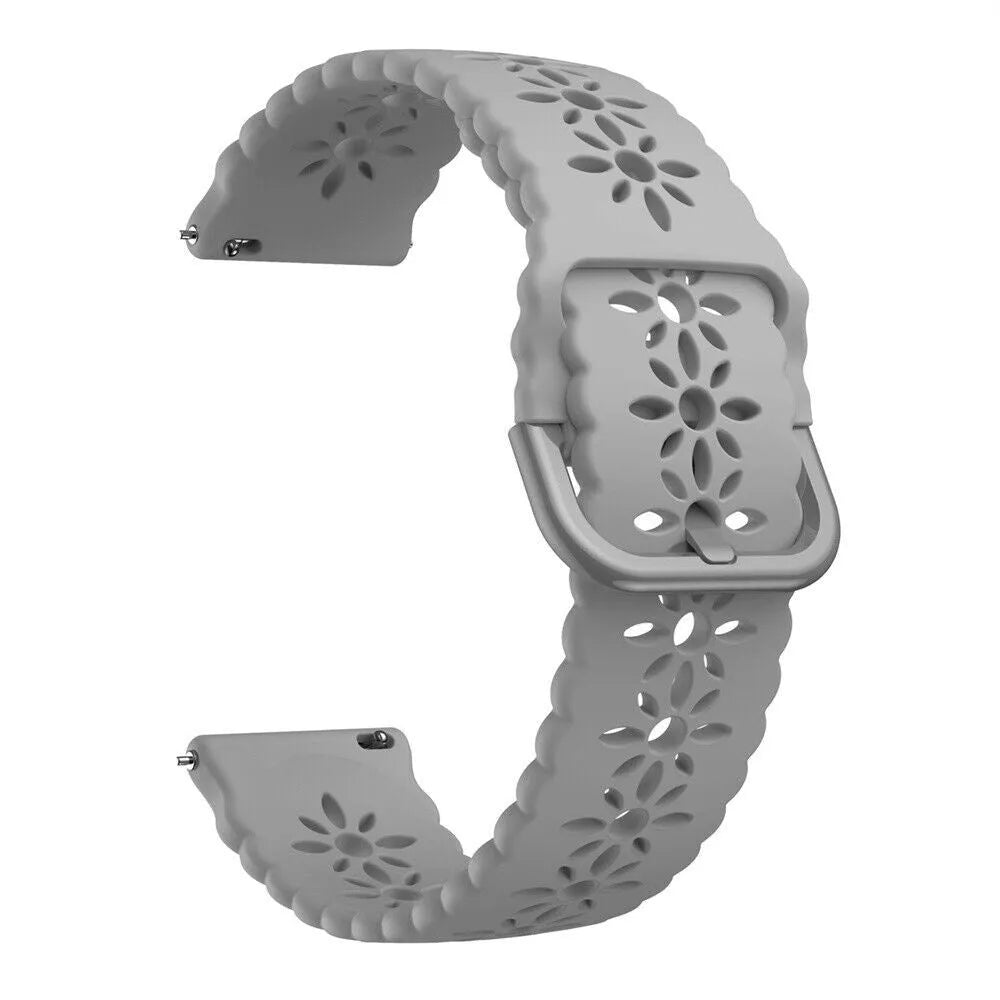 Coros Pace 2 Gemustertes Silikonarmband (Grau)