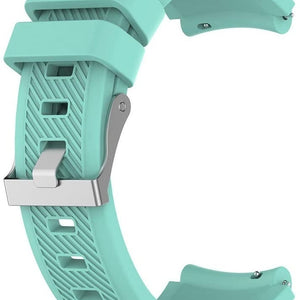 Twill Silicone Strap, aqua, without a watch, 3/4 front view