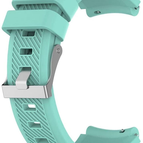 Twill Silicone Strap, aqua, without a watch, 3/4 front view
