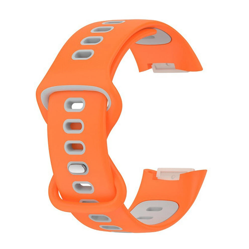 Fitbit Charge 6 Sportarmband (Orange/Grau)