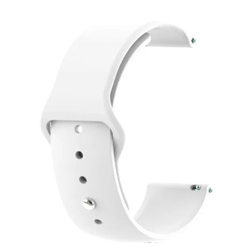 Silicone Sport Strap, white, without a watch, 3/4 front view