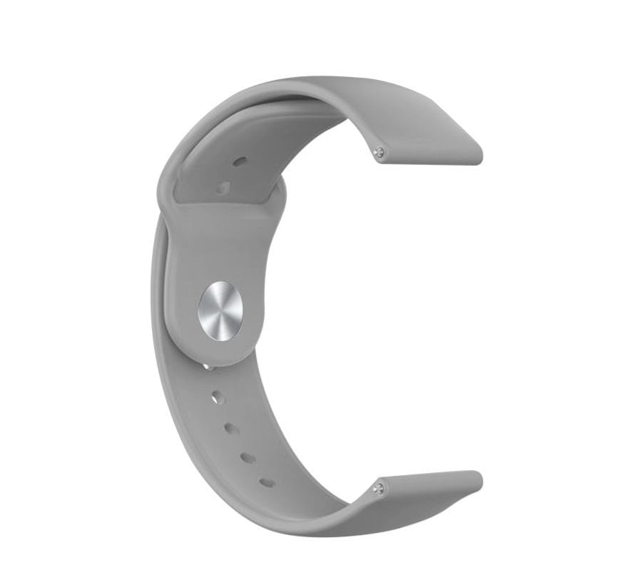 Silicone Sport Strap, grey, without a watch, 3/4 front view