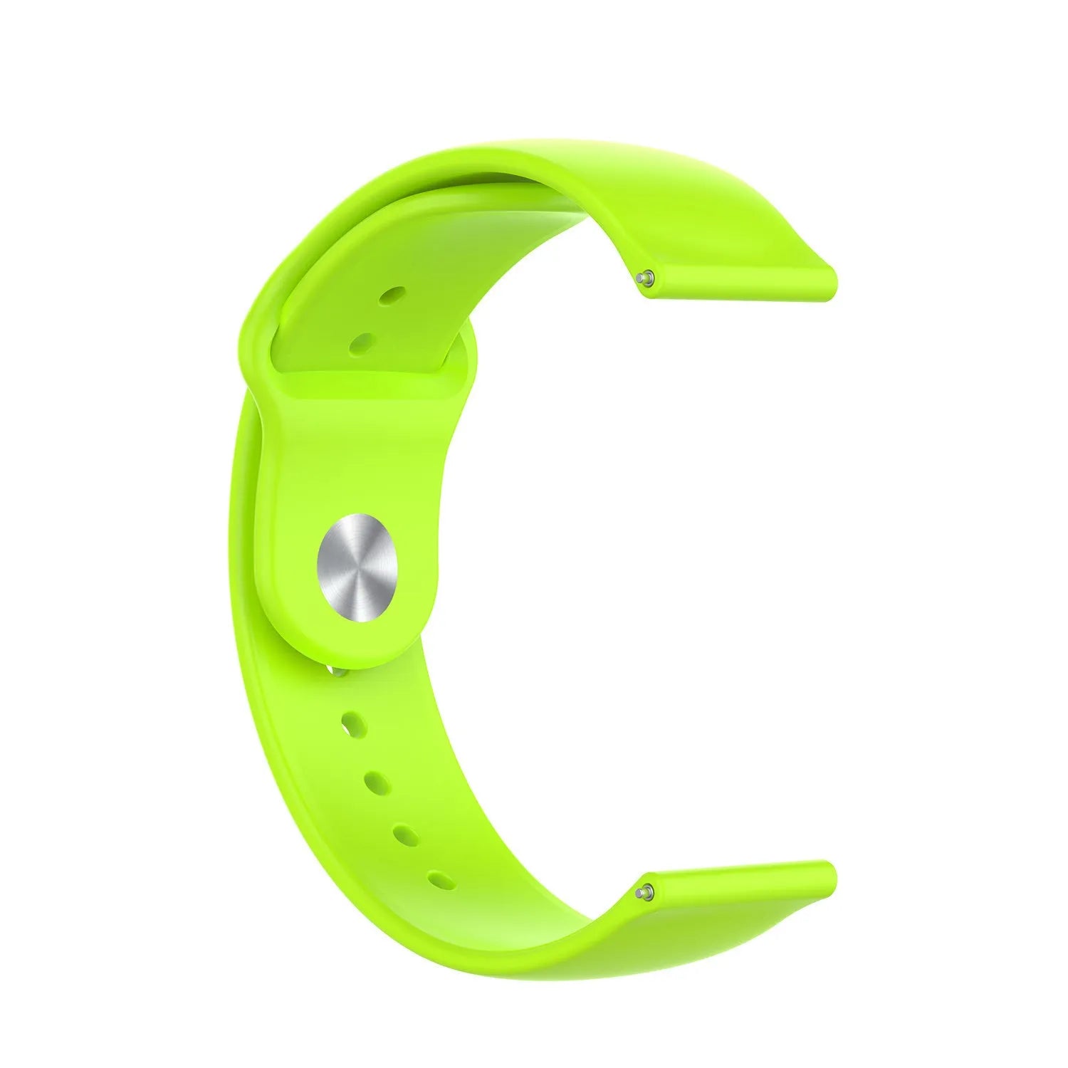 Silicone Sport Strap, lime, without a watch, 3/4 front view