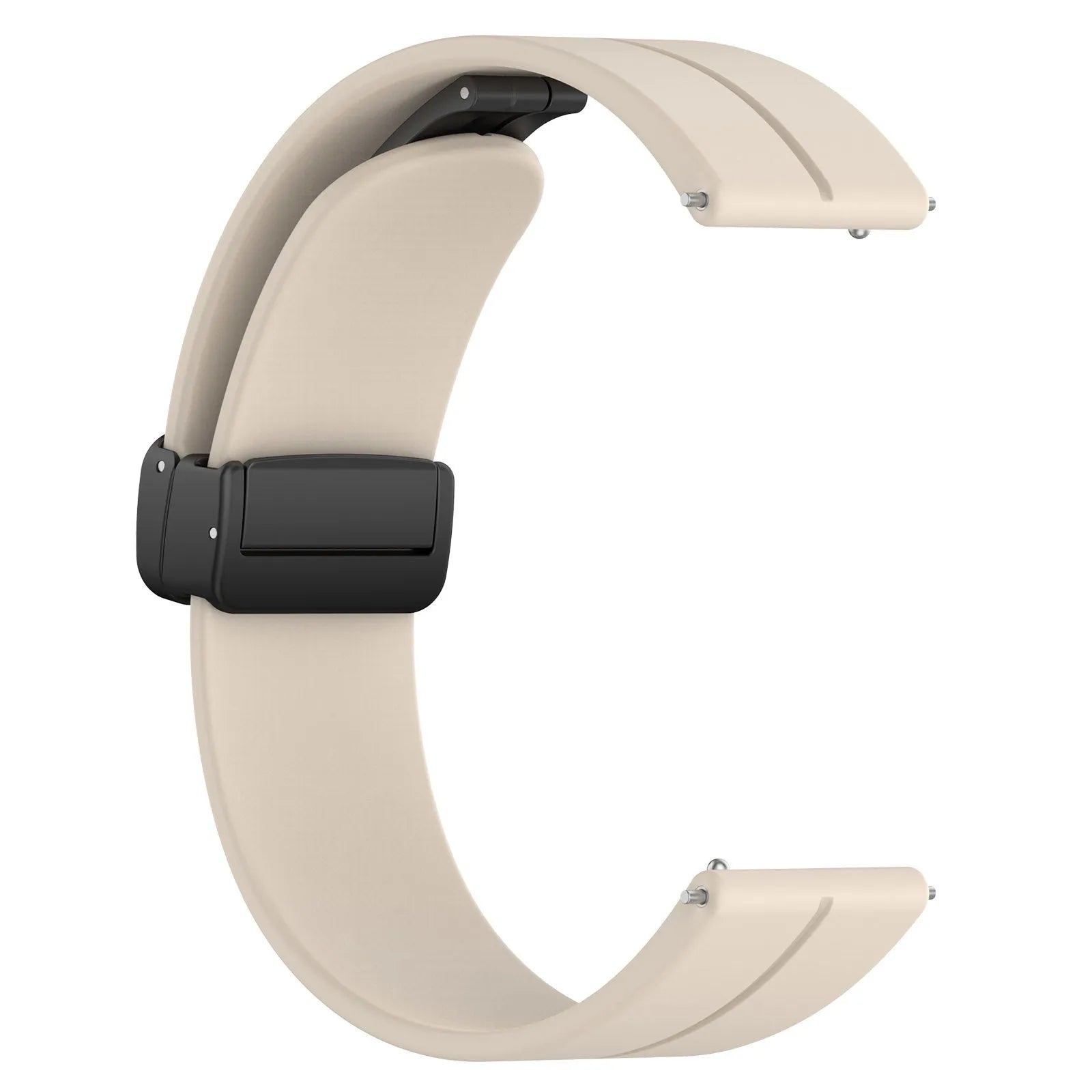 D-Buckle Silicone Strap, starlight, without a watch, 3/4 front view