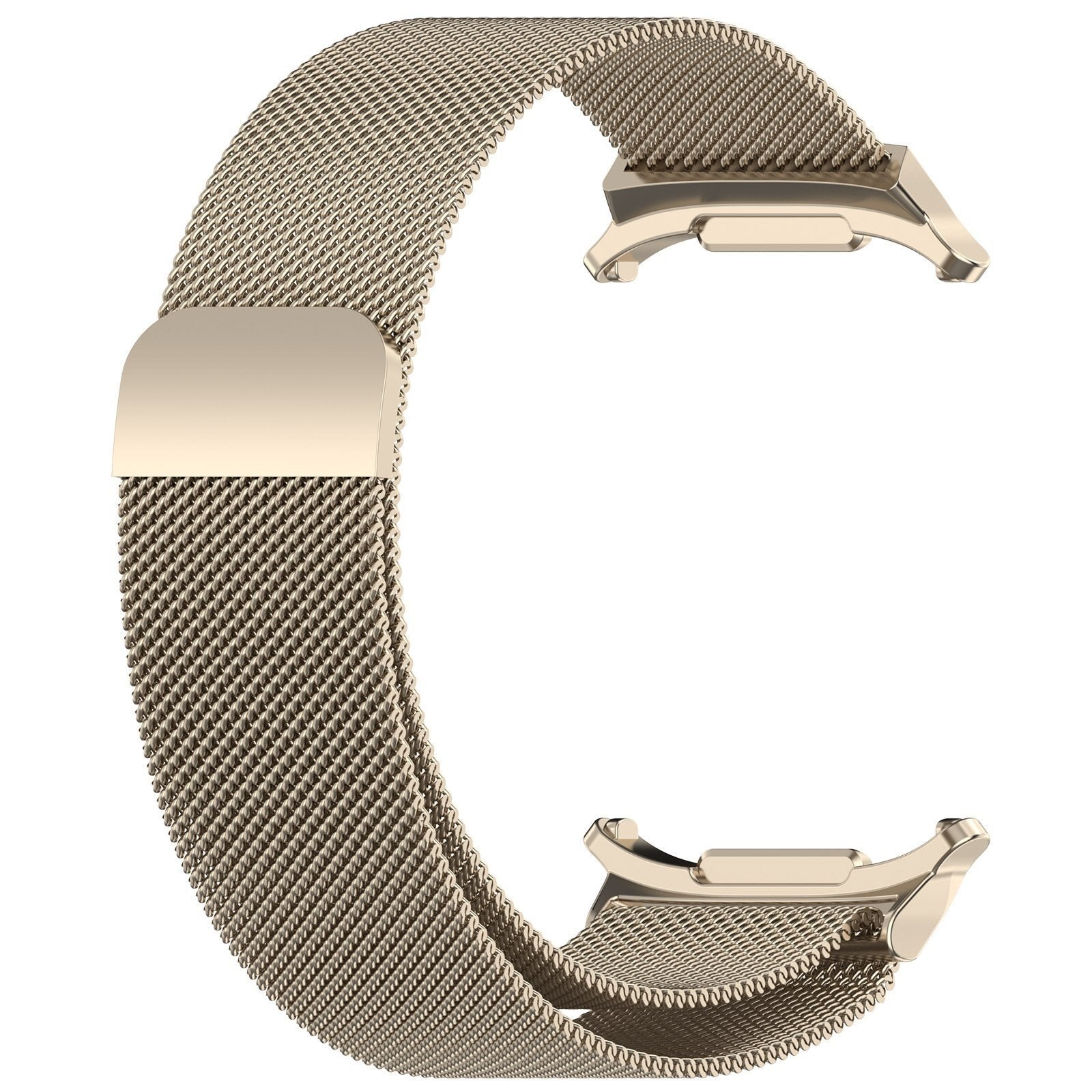 Milanese Strap, starlight, without a watch, 3/4 front view