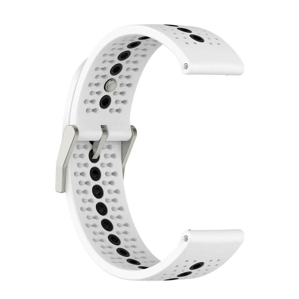Suunto Run Silikonarmband (Weiß/Schwarz)
