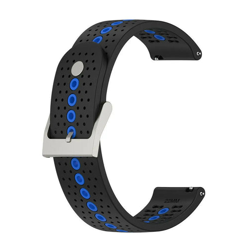 Suunto Race 2 Silikonarmband (Schwarz/Blau)