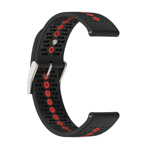 Suunto Race 2 Silikonarmband (Schwarz/Rot)