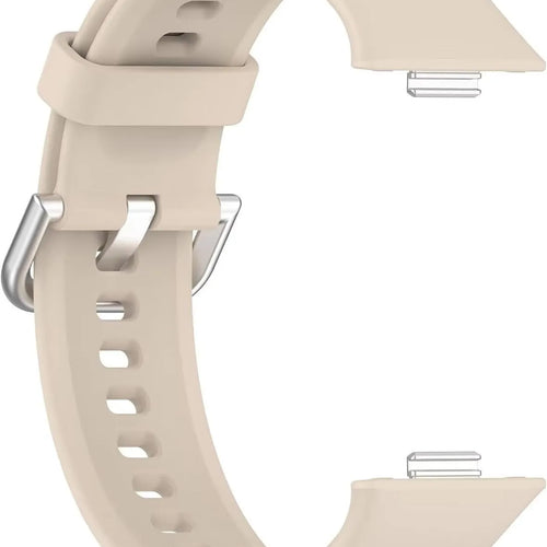 Silicone Strap, beige, without a watch, 3/4 front view