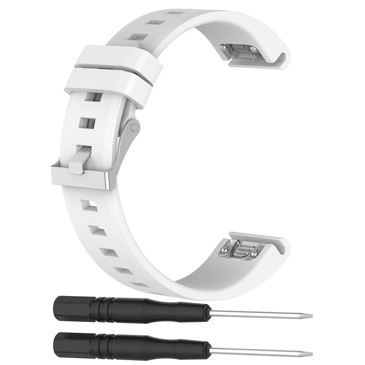 Garmin Approach S70 - 42mm Glänzendes Silikonarmband (Weiß)